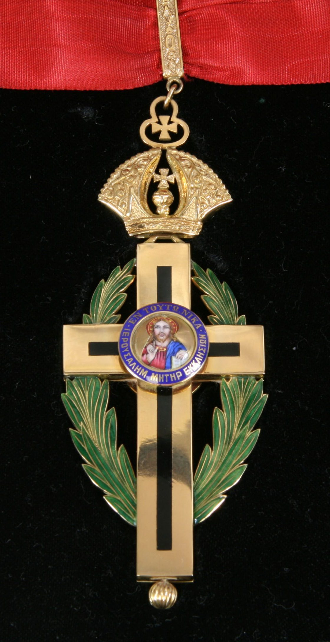 Orthodox Cross fashioned from the Three Woods of the True Cross